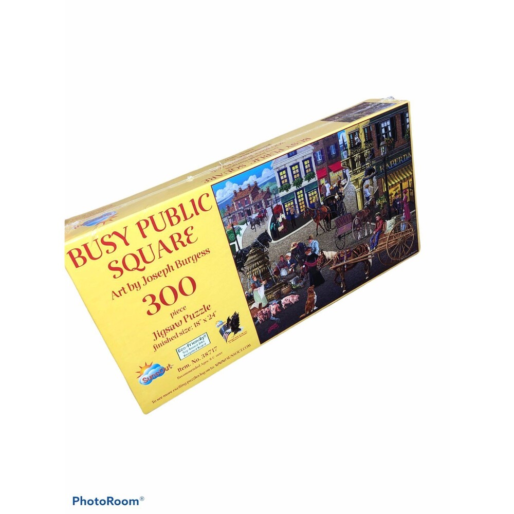Busy public square joseph burgess jigsaw puzzle